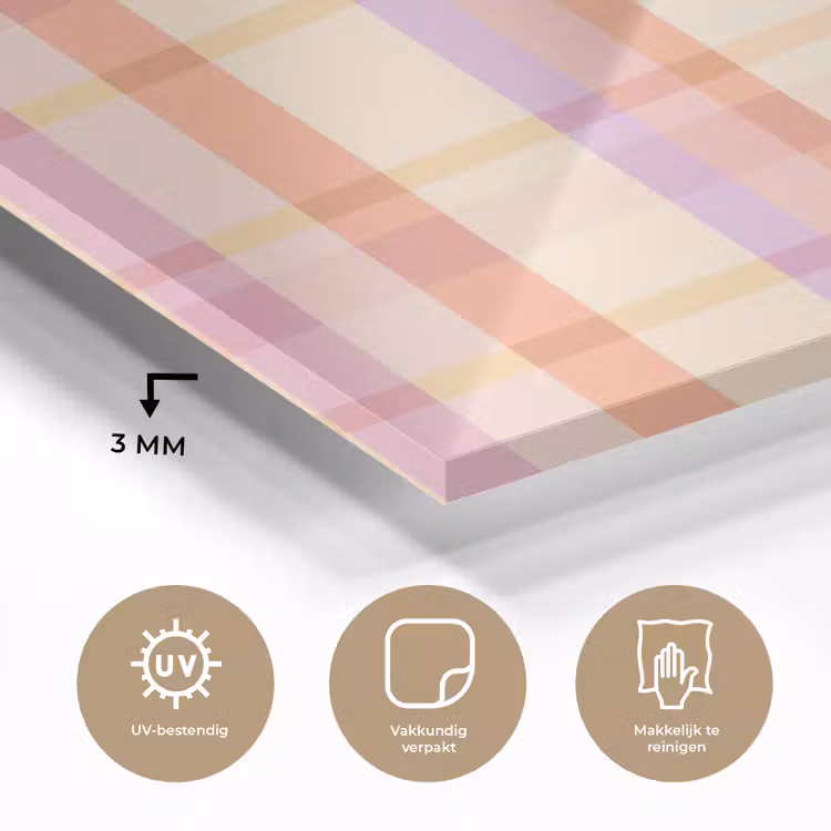 Glas schilderij - Pastel - uitpatroon - Geometrisch — 3
