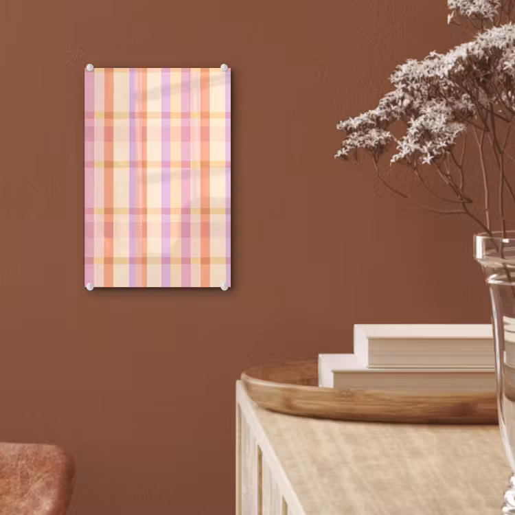 Glas schilderij - Pastel - uitpatroon - Geometrisch — 6