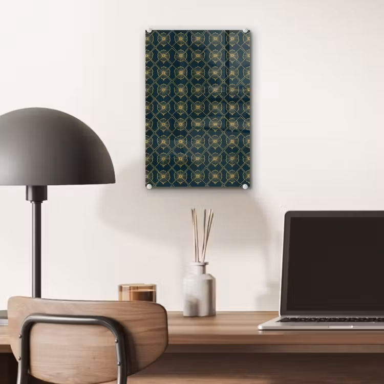 Glas schilderij - Geometrisch - Elegant - Groen — 7