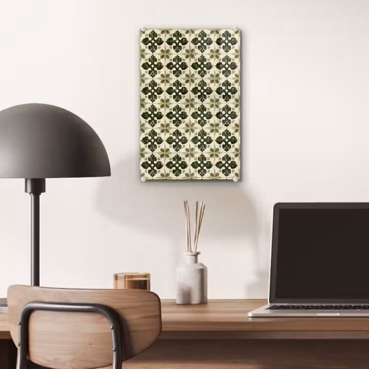 Glas schilderij - Patroon - Tegel - Groen — 7