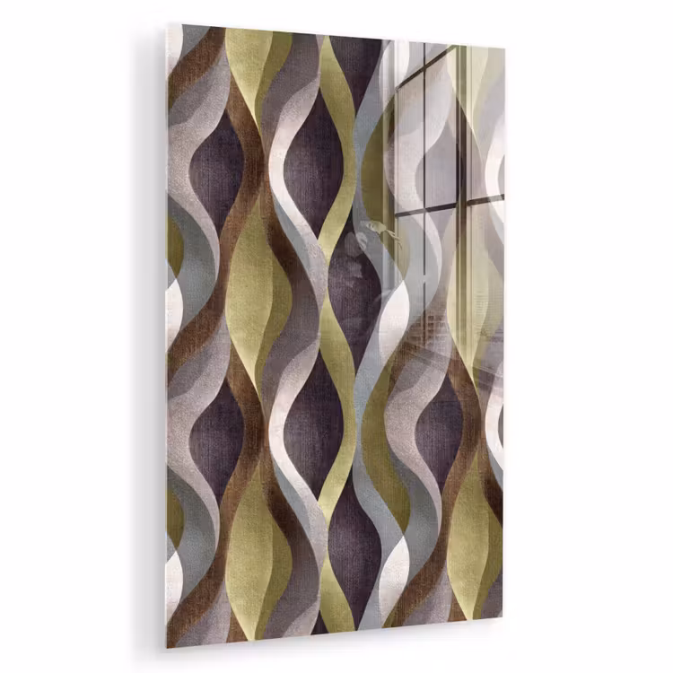 Glas schilderij - Retro - Banen - Kleurrijk — 1