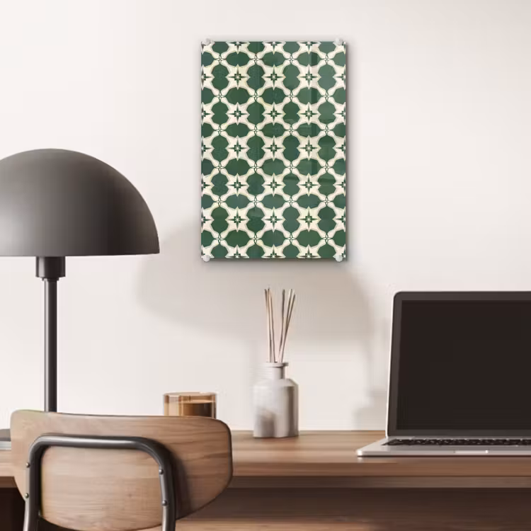 Glas schilderij - Tegel - Klassiek - Groen — 7