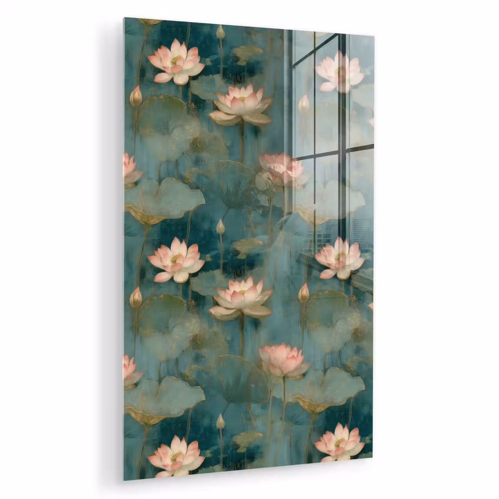 Glas schilderij - Botanisch - Bloemen - Roze — 1