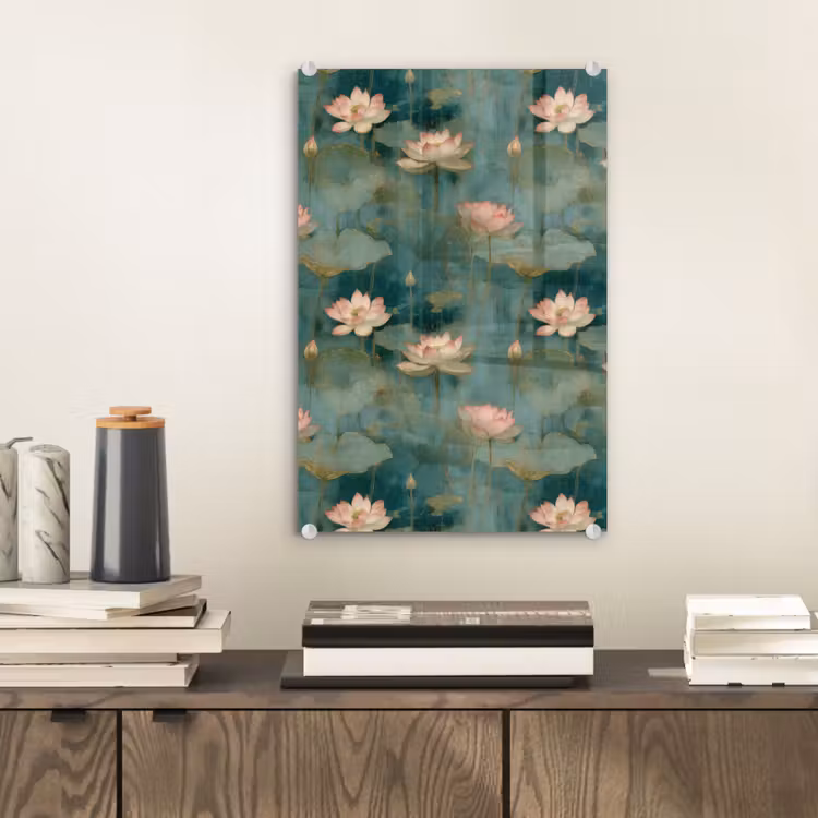 Glas schilderij - Botanisch - Bloemen - Roze — 2