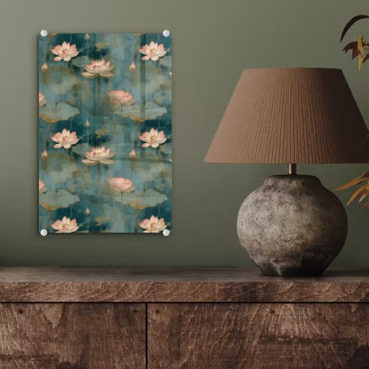 Glas schilderij - Botanisch - Bloemen - Roze — 4