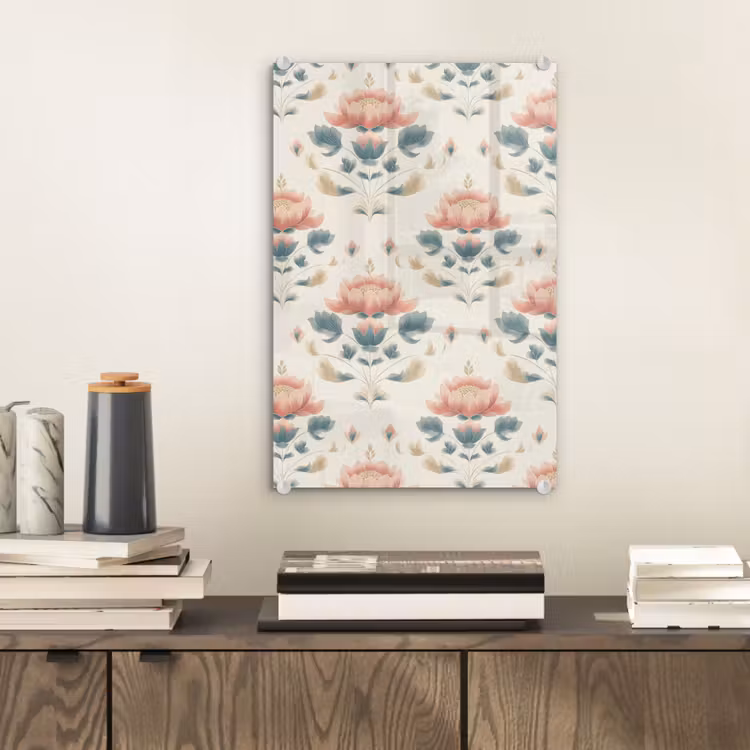 Glas schilderij - Lotus - Bloemen - Roze — 2