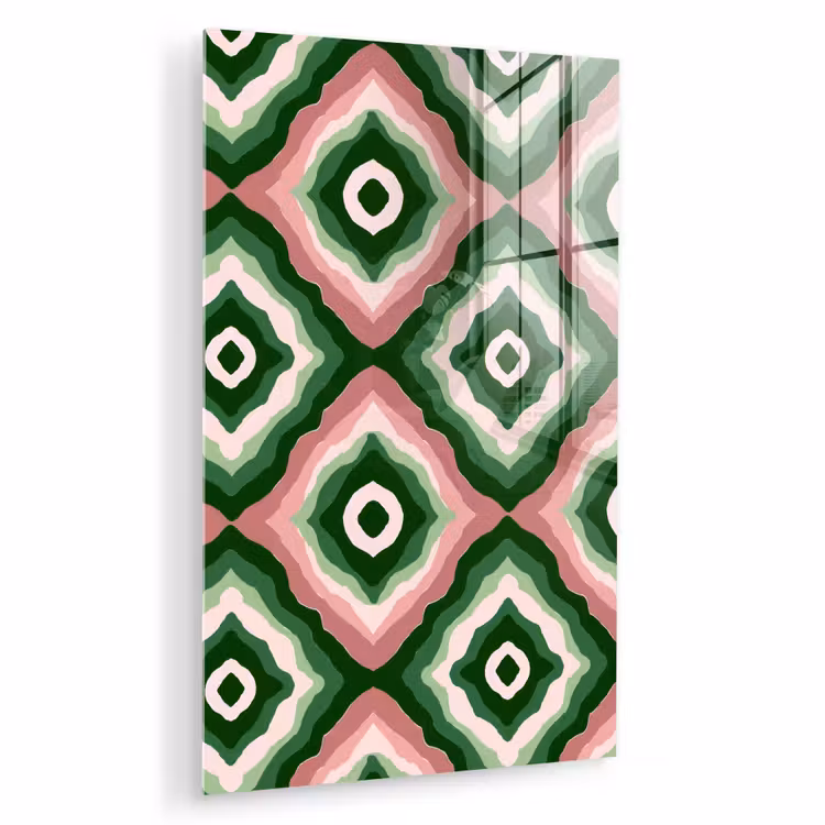 Glas schilderij - Ontwerp - Organisch - Kleurrijk — 1