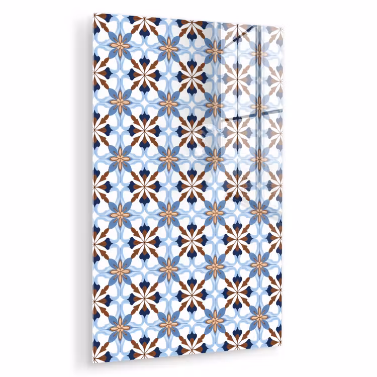 Glas schilderij - Ornament - Tegel - Kleurrijk — 1