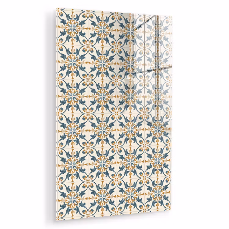 Glas schilderij - Patroon - Klassiek - Kleurrijk — 1