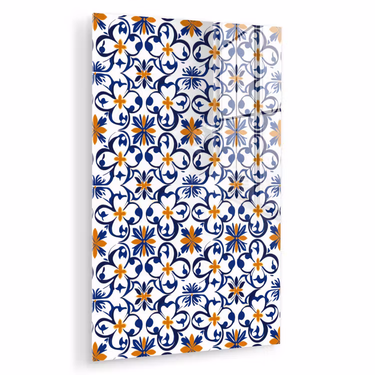 Glas schilderij - Patroon - Modern - Kleurrijk — 1
