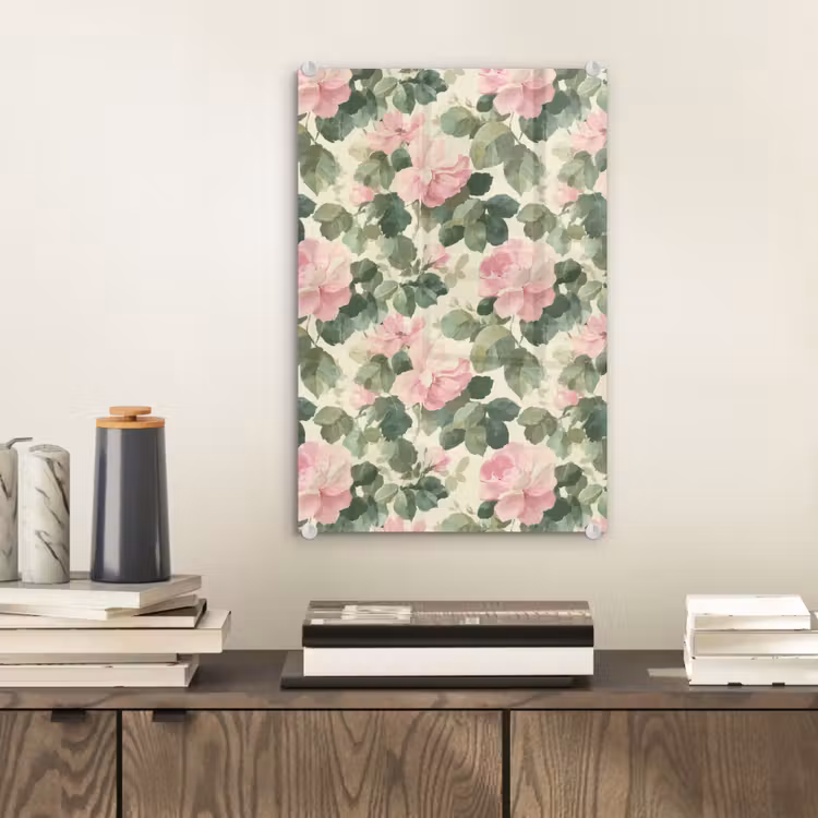 Glas schilderij - Rozen - Botanisch - Roze — 2