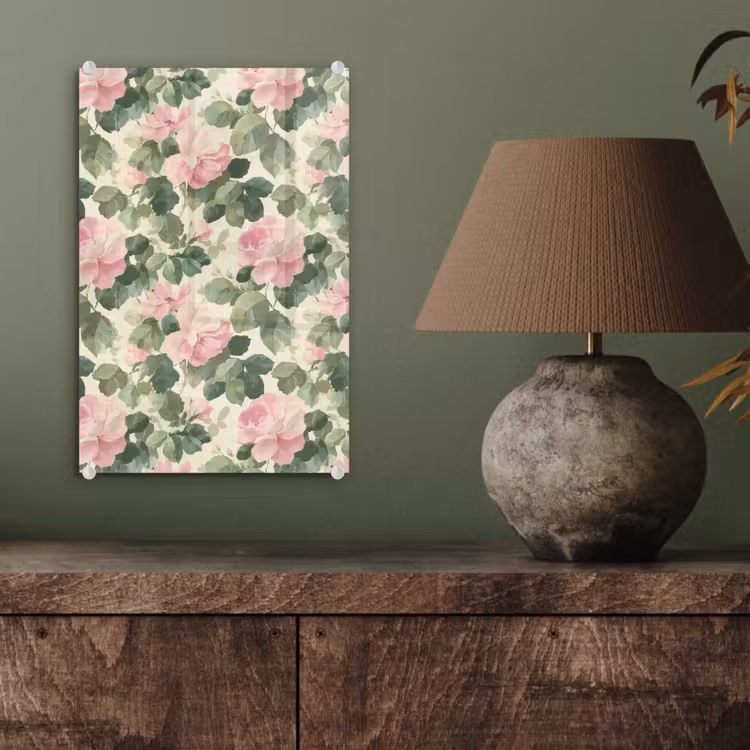 Glas schilderij - Rozen - Botanisch - Roze — 4
