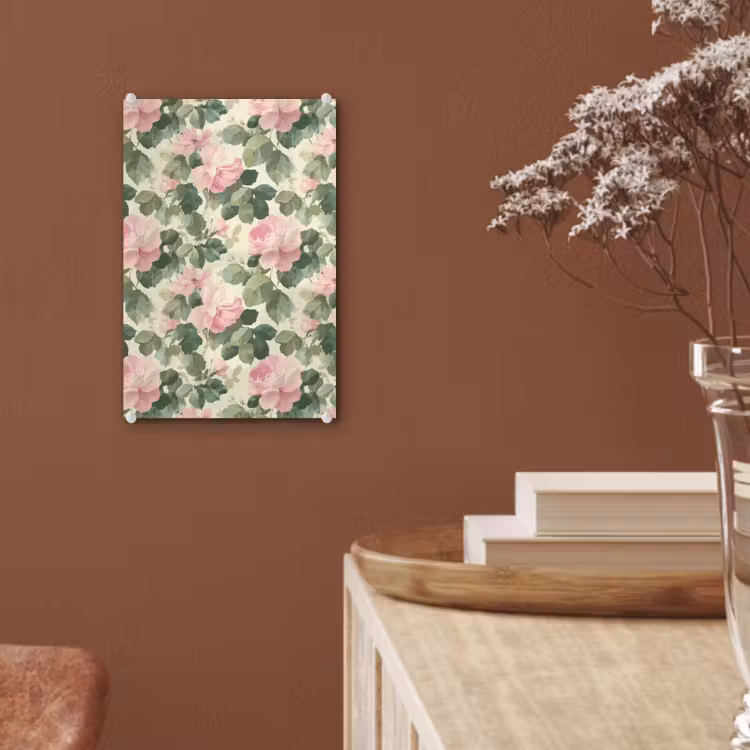 Glas schilderij - Rozen - Botanisch - Roze — 6