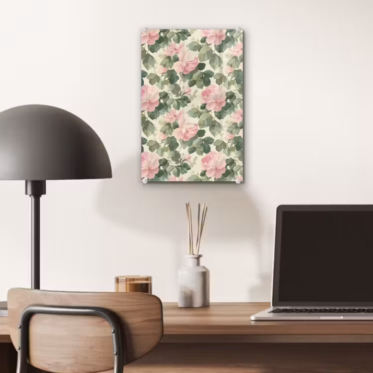 Glas schilderij - Rozen - Botanisch - Roze — 7
