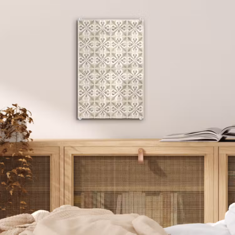 Glas schilderij - Tegel - Motief - Beige — 5