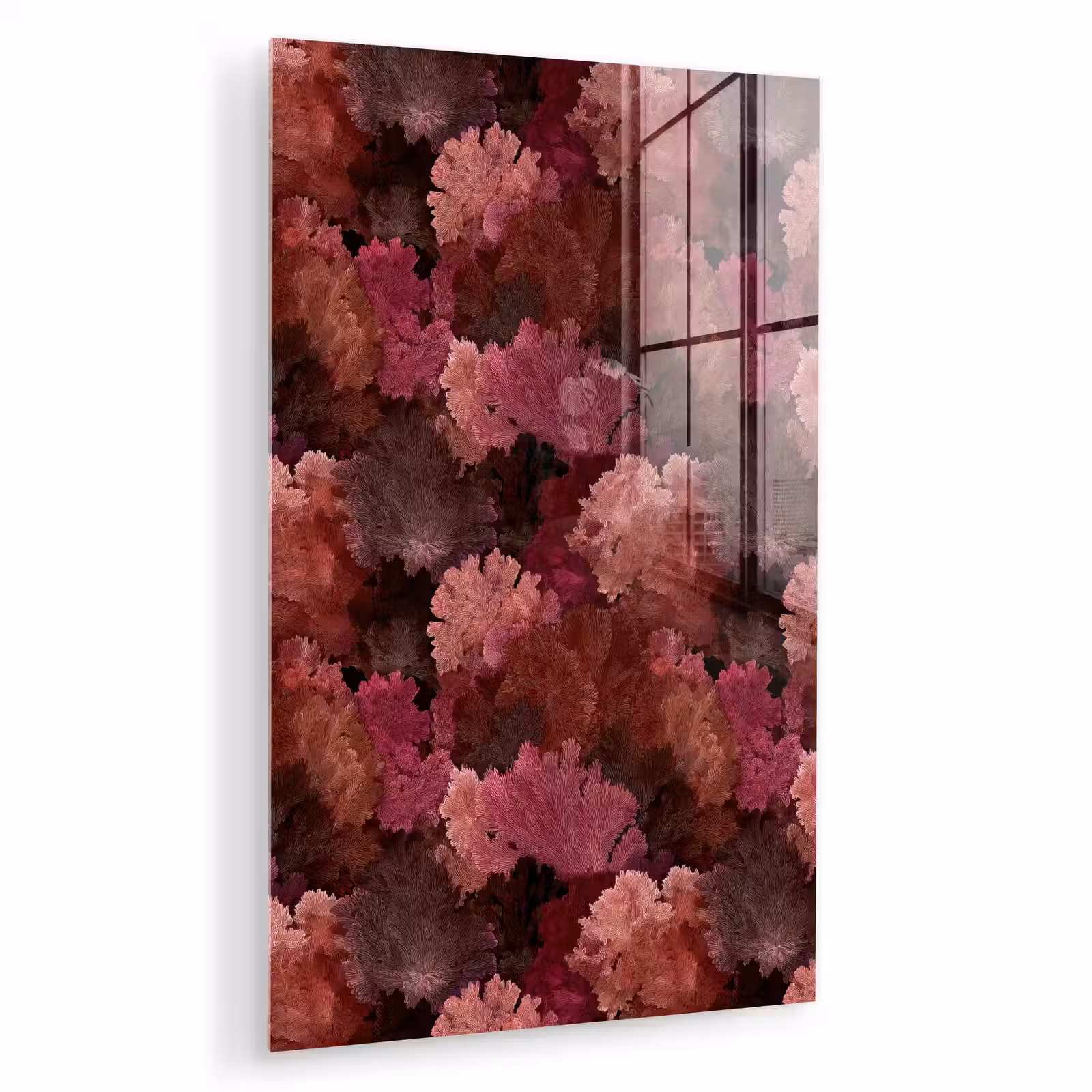 Glas schilderij - Koraal - Textuur - Kleurrijk — 1