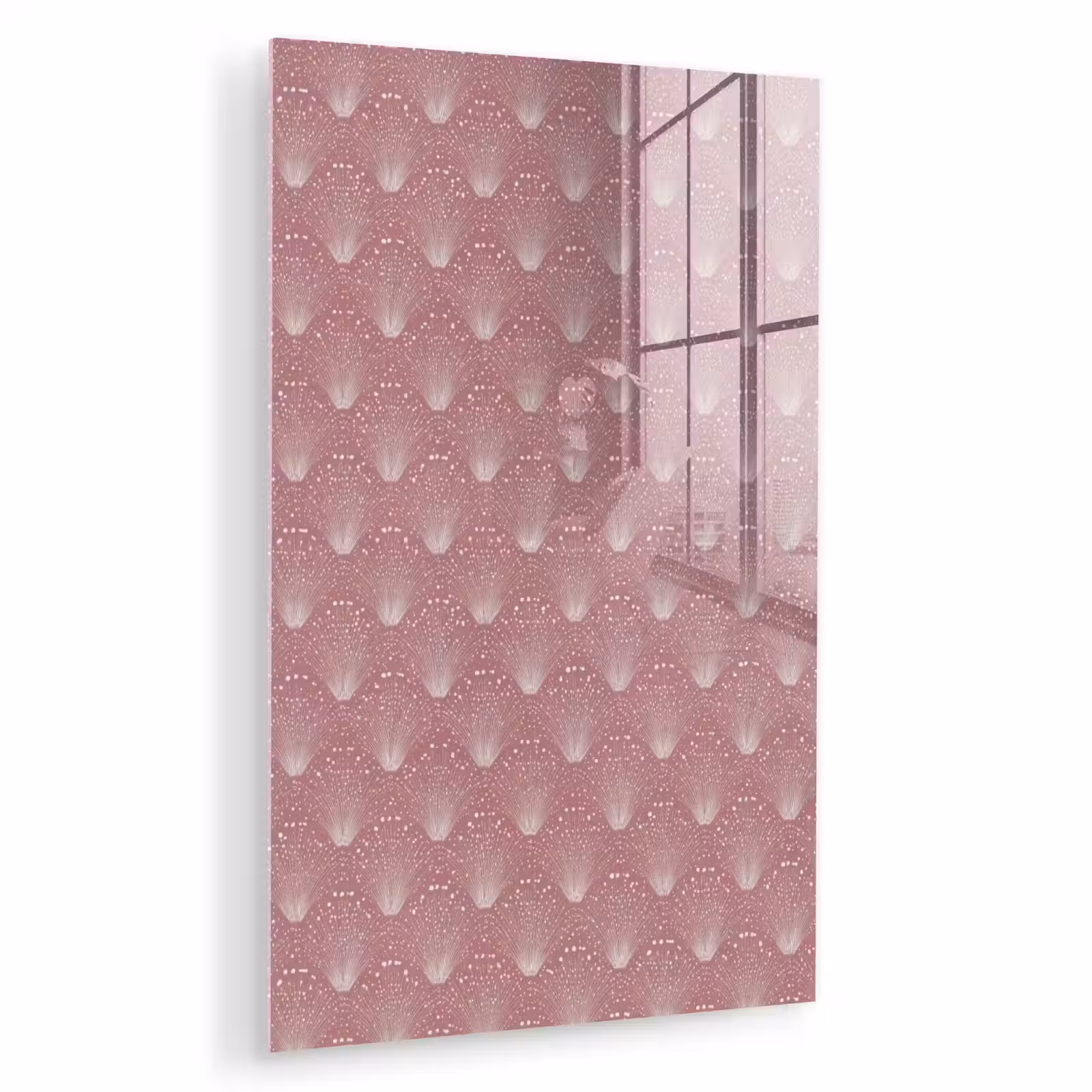 Glas schilderij - Trendy - Patroon - Roze — 1