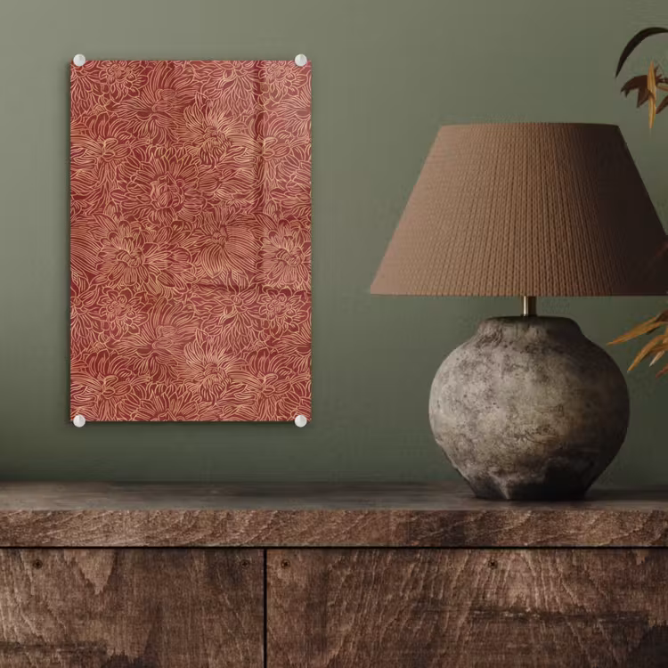 Glas schilderij - Bloemen - Motief - Rood — 4