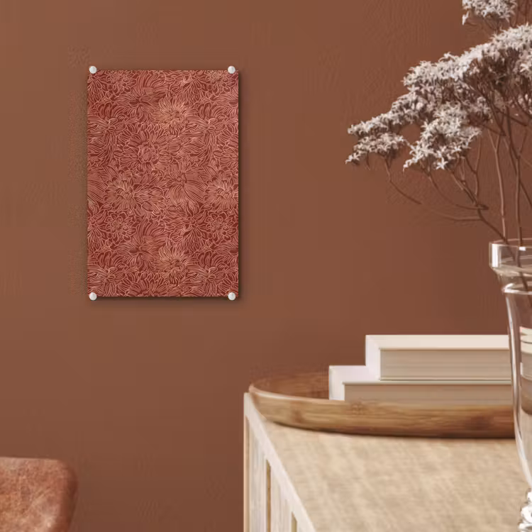 Glas schilderij - Bloemen - Motief - Rood — 6
