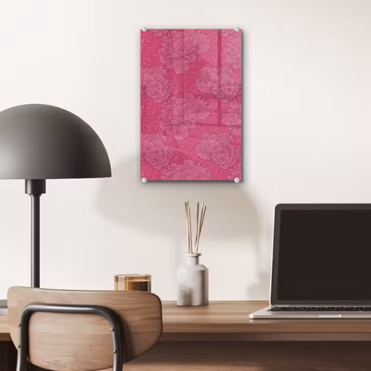 Glas schilderij - Pioenrozen - Energiek - Roze — 7