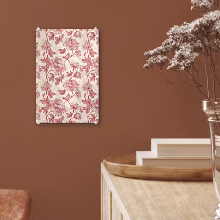 Glas schilderij - Pioenrozen - Modern - Rood — 6