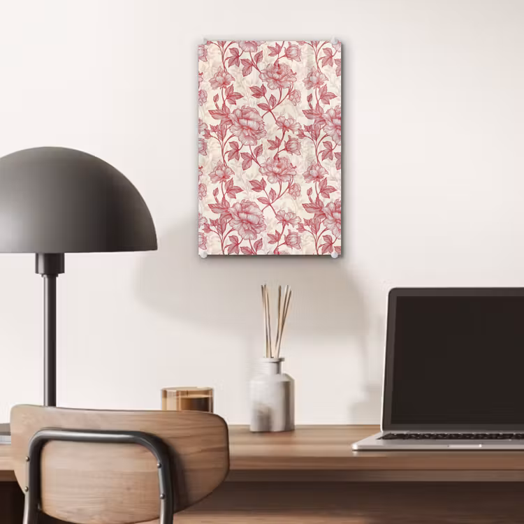 Glas schilderij - Pioenrozen - Modern - Rood — 7