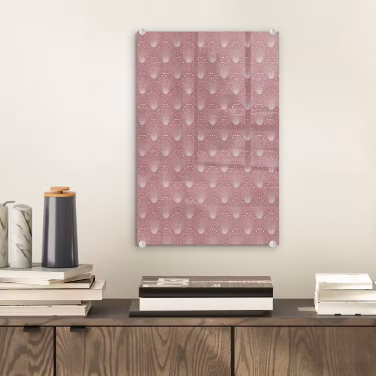 Glas schilderij - Trendy - Patroon - Roze — 2