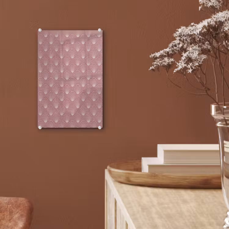 Glas schilderij - Trendy - Patroon - Roze — 6