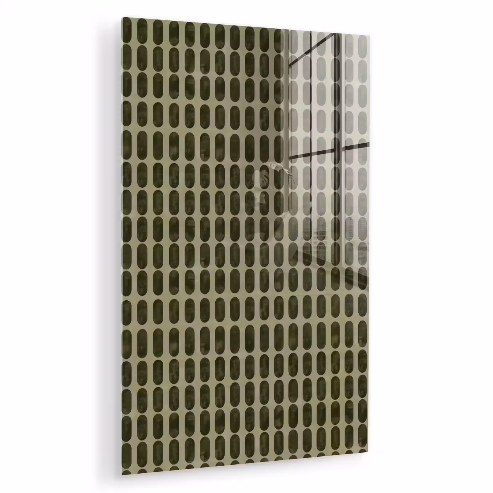 Glas schilderij - Ritmisch - Effect - Groen — 1