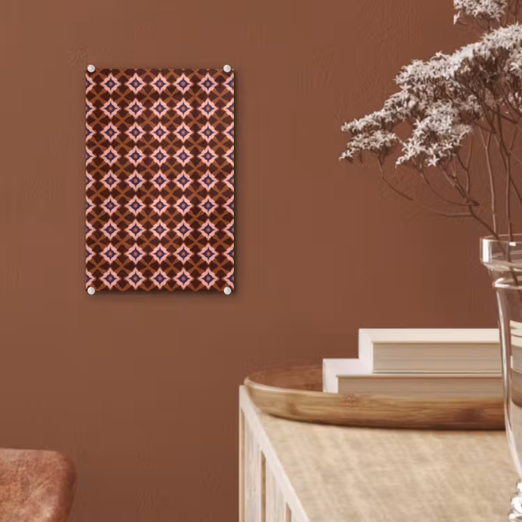 Glas schilderij - Geometrisch - Sierlijk - Bruin — 6