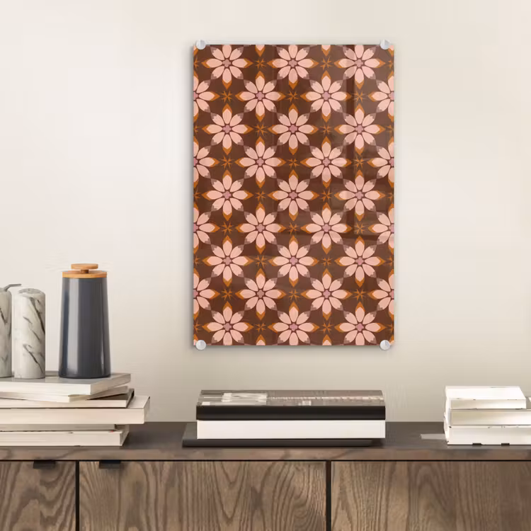 Glas schilderij - Klassiek - Retro - Bruin — 2