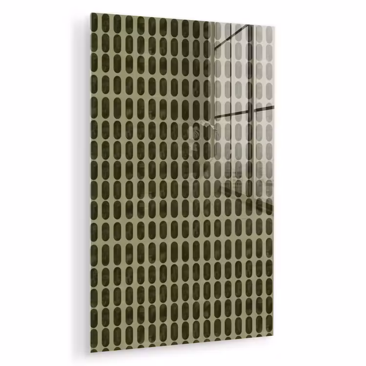 Glas schilderij - Ritmisch - Effect - Groen — 1