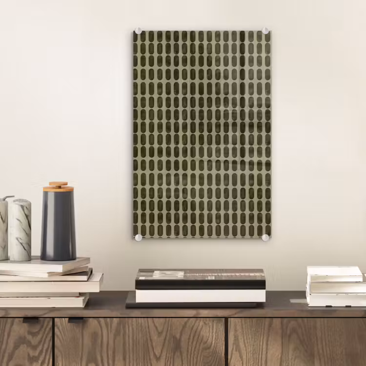 Glas schilderij - Ritmisch - Effect - Groen — 2