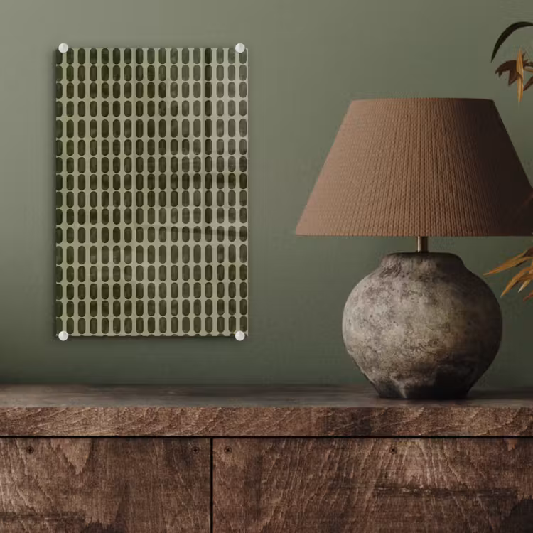 Glas schilderij - Ritmisch - Effect - Groen — 4