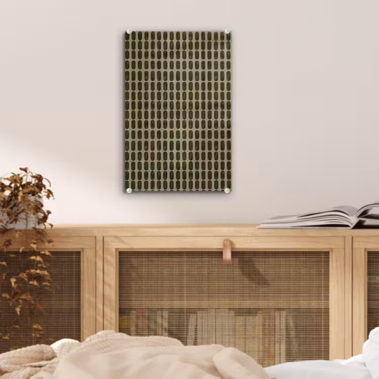 Glas schilderij - Ritmisch - Effect - Groen — 5