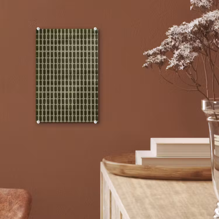 Glas schilderij - Ritmisch - Effect - Groen — 6
