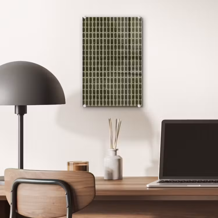 Glas schilderij - Ritmisch - Effect - Groen — 7