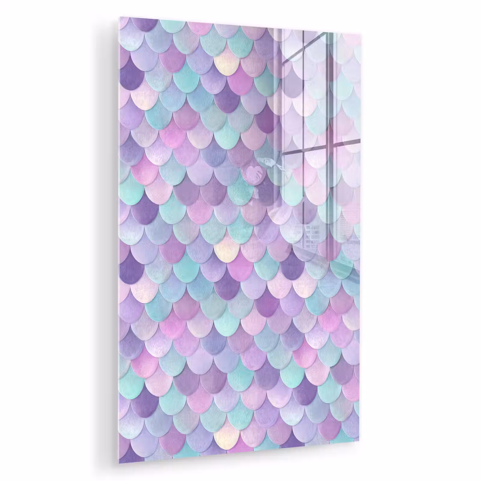 Glas schilderij - Dromerig - Zeemeermin - Pastel — 1