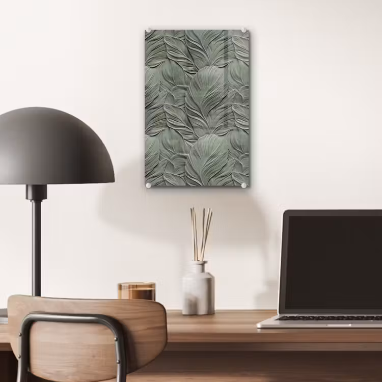 Glas schilderij - Bladeren - Textuur - Groen — 7
