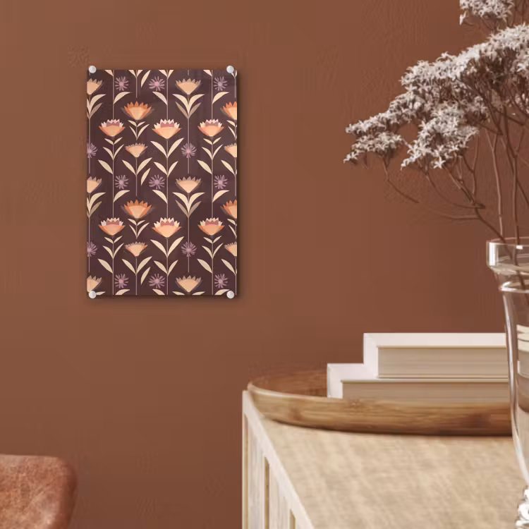 Glas schilderij - Elegant - Retro - Bruin — 6