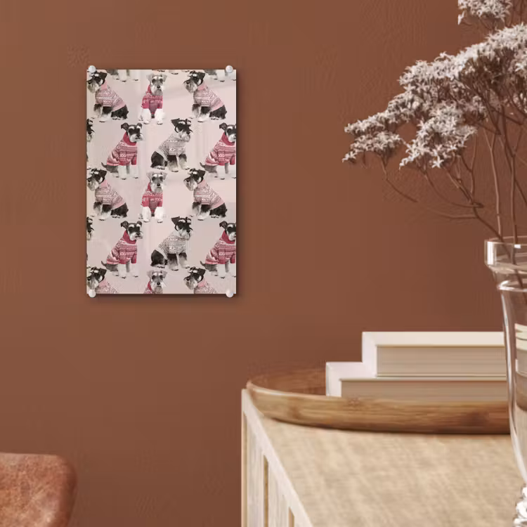 Glas schilderij - Honden - Truien - Rood — 6