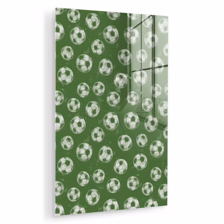 Glas schilderij - Voetbal - Sport - Groen — 1