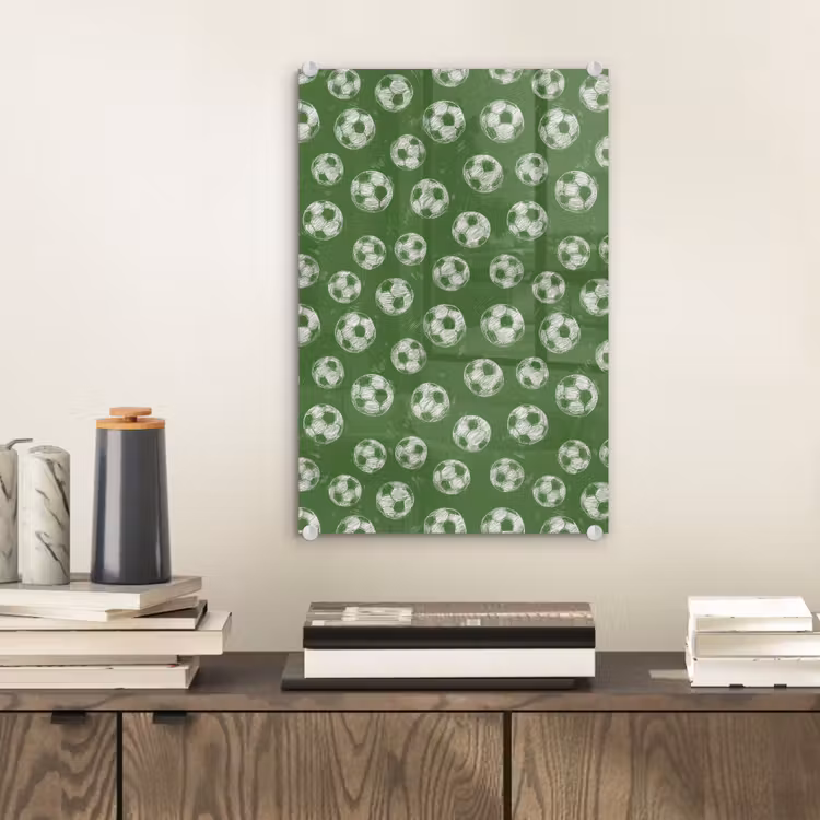 Glas schilderij - Voetbal - Sport - Groen — 2
