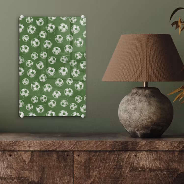 Glas schilderij - Voetbal - Sport - Groen — 4