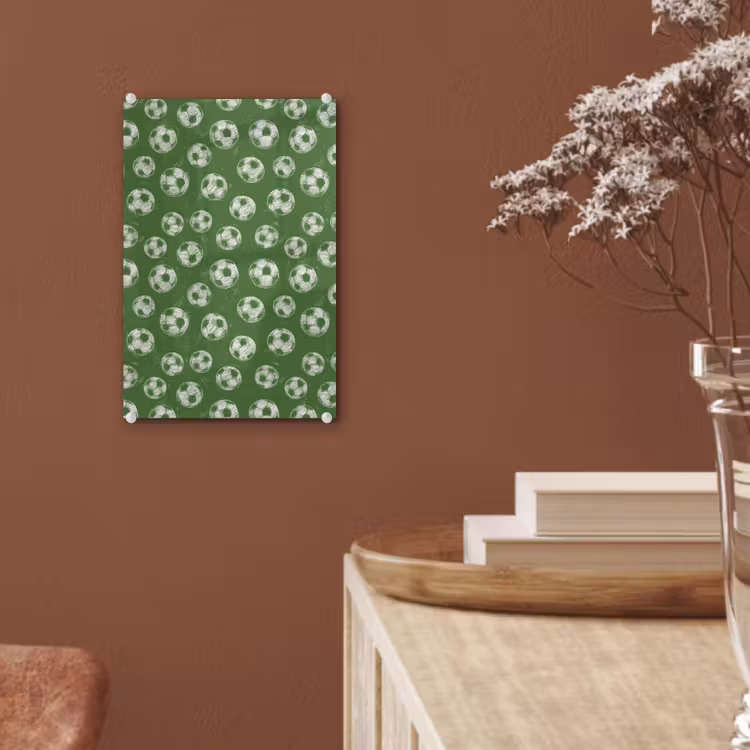 Glas schilderij - Voetbal - Sport - Groen — 6