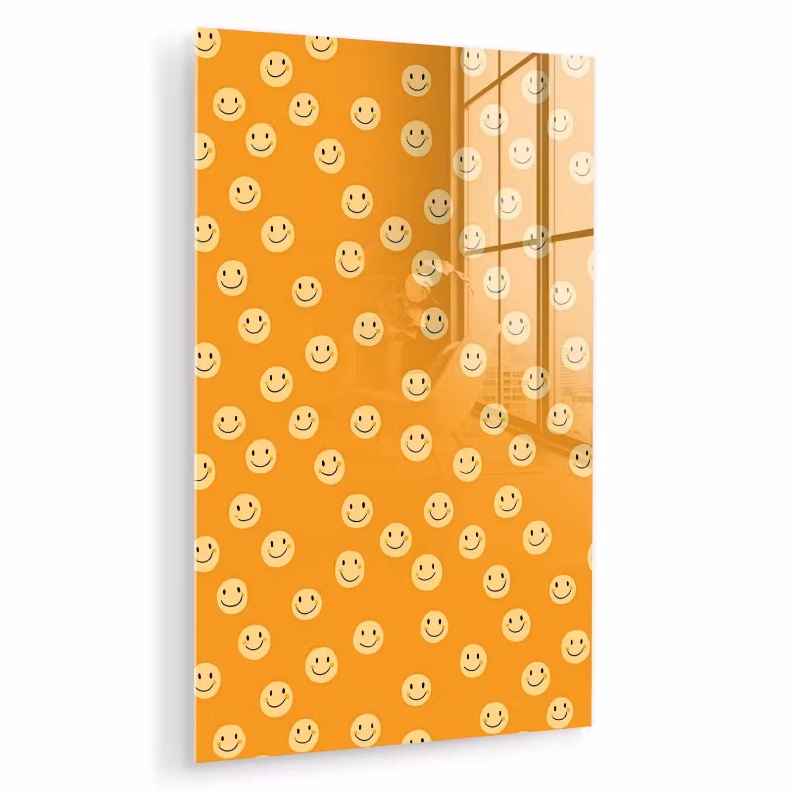 Glas schilderij - Smileys - Retro - Heel — 1