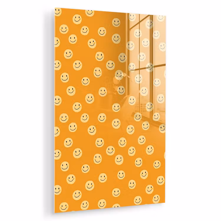 Glas schilderij - Smileys - Retro - Heel — 1