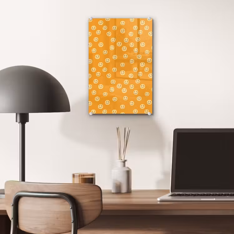Glas schilderij - Smileys - Retro - Heel — 7