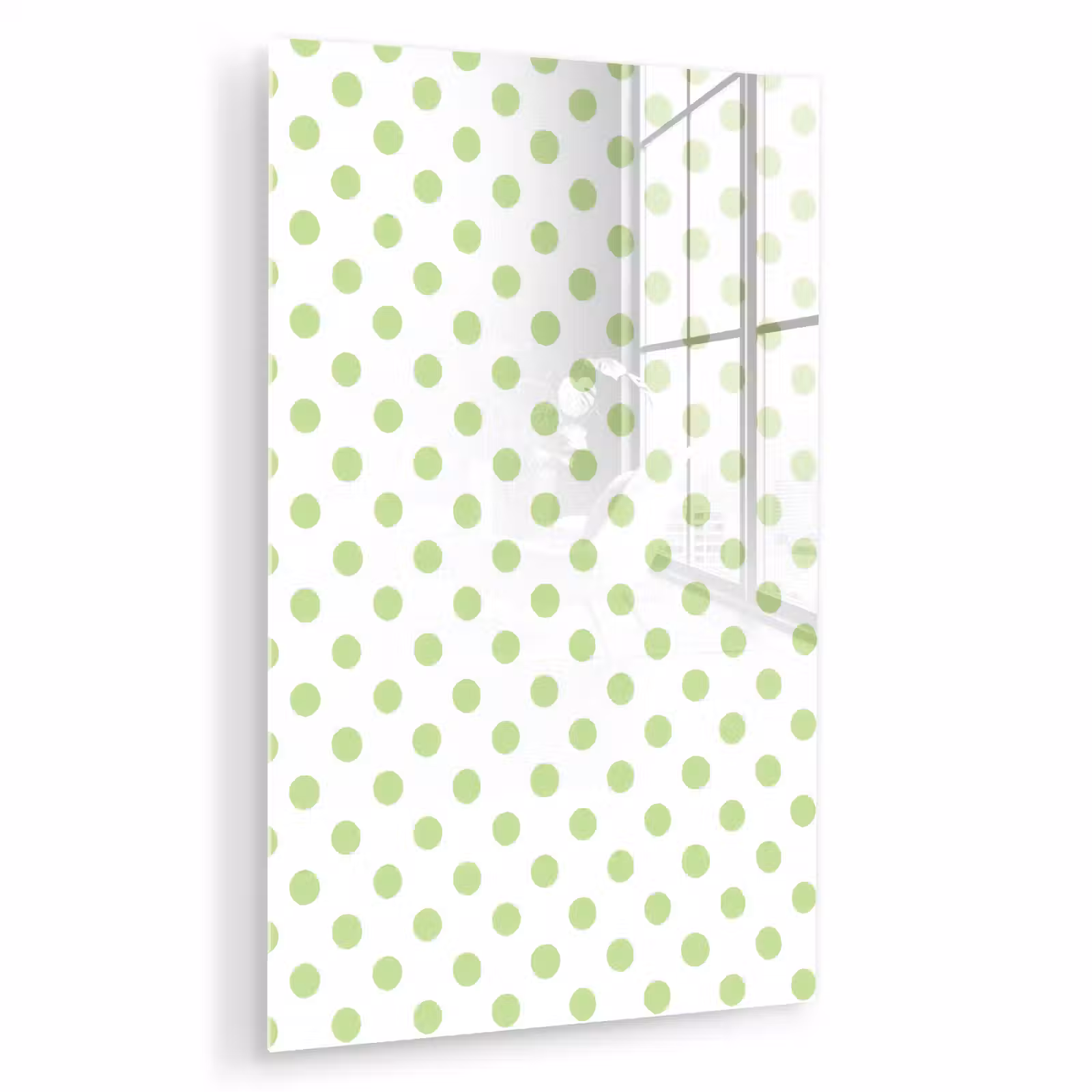 Glas schilderij - Dots - Klassiek - Groen — 1
