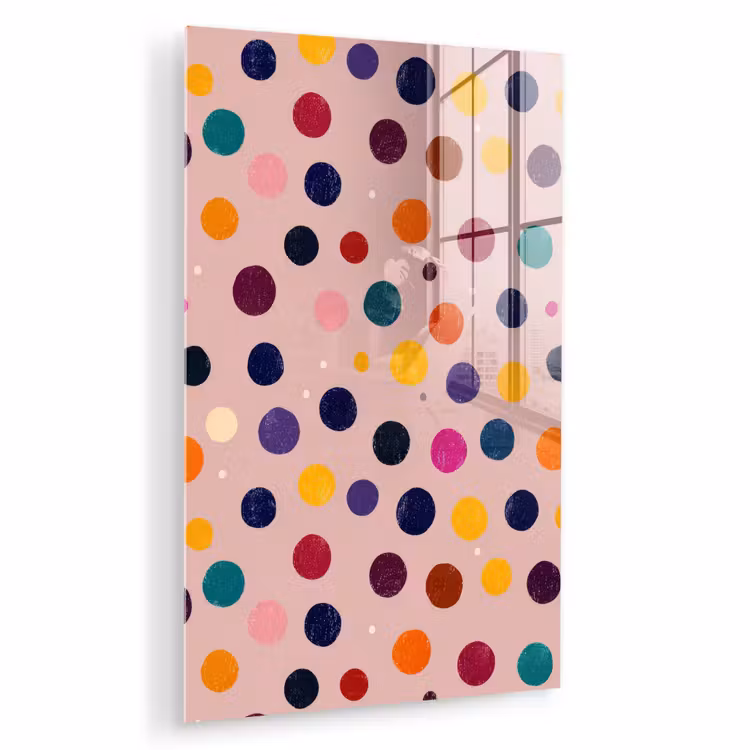Glas schilderij - Cirkels - Patroon - Kleurrijk — 1